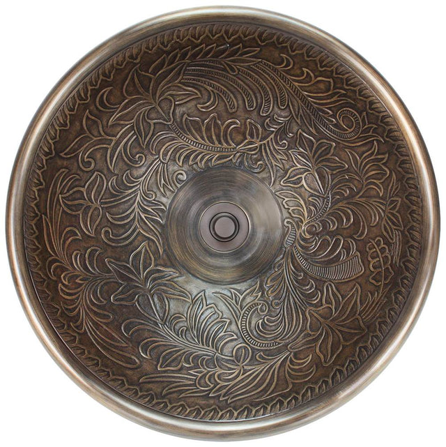 Linkasink - Large Round Botanical - Antique Bronze