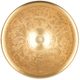 Linkasink - Large Round Botanical - Satin Unlacquered Brass
