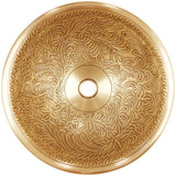 Linkasink - Large Round Botanical - Vintage Brass
