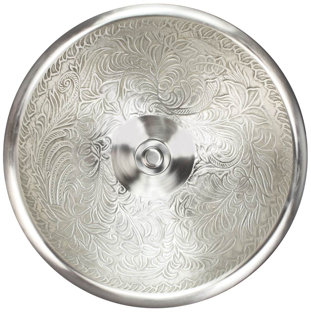 Linkasink - Large Round Botanical - White Bronze