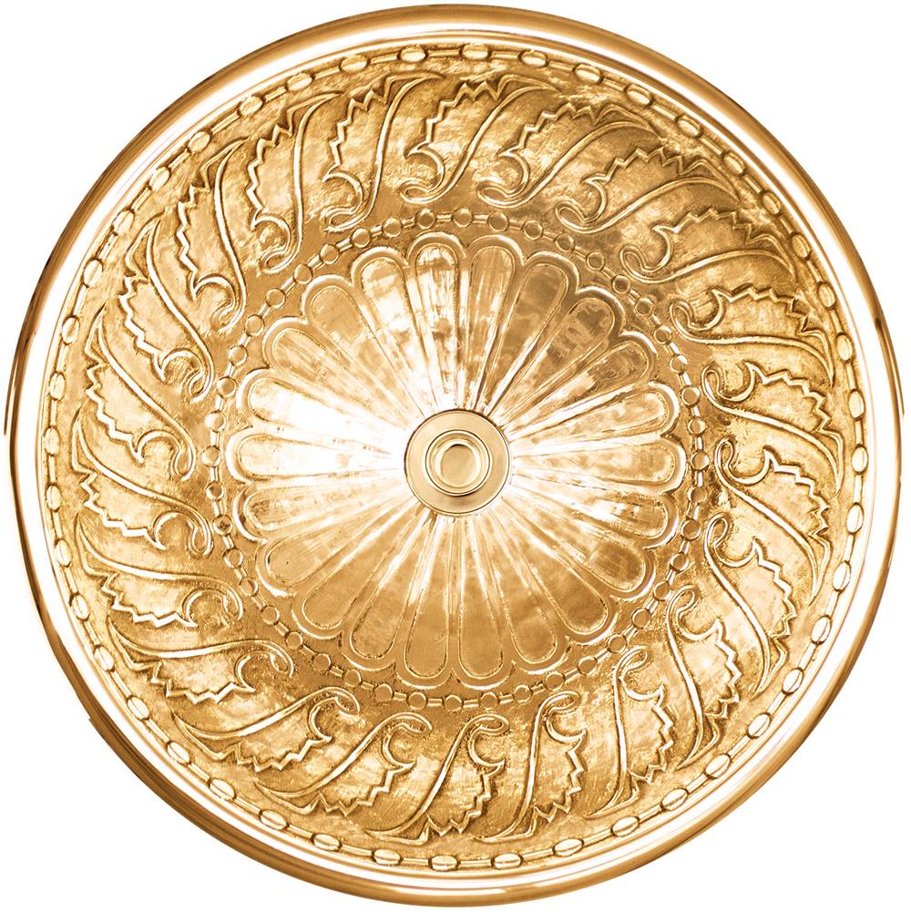 Linkasink - Large Round Wing - Polished Unlacquered Brass