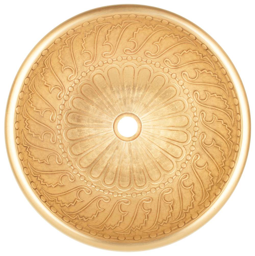 Linkasink - Large Round Wing - Satin Unlacquered Brass