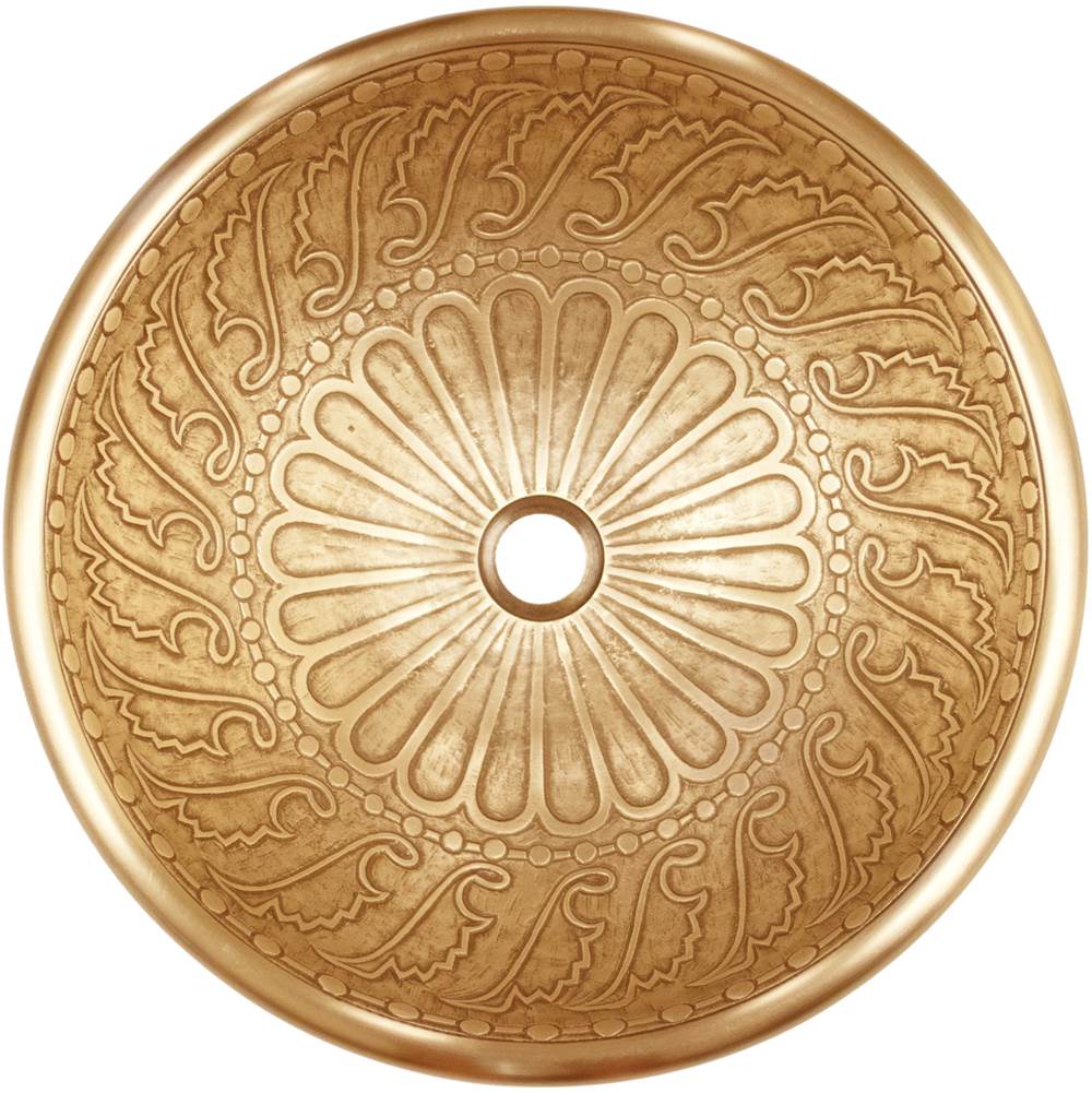 Linkasink - Large Round Wing - Vintage Brass