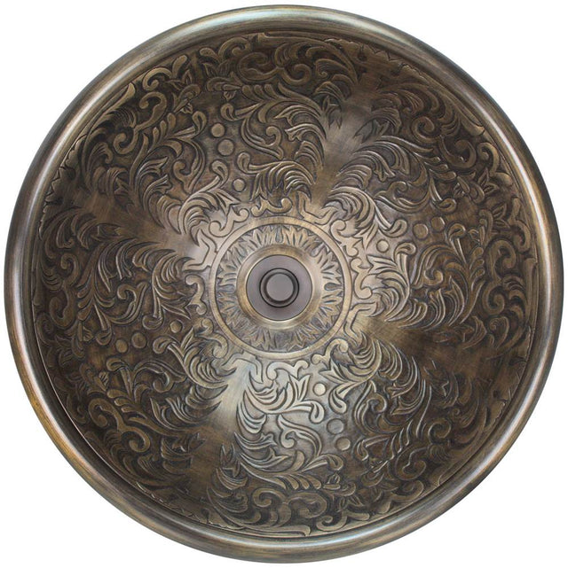 Linkasink - Large Round Brocade - Antique Bronze