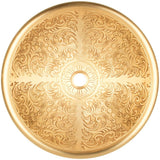 Linkasink - Large Round Brocade - Satin Unlacquered Brass