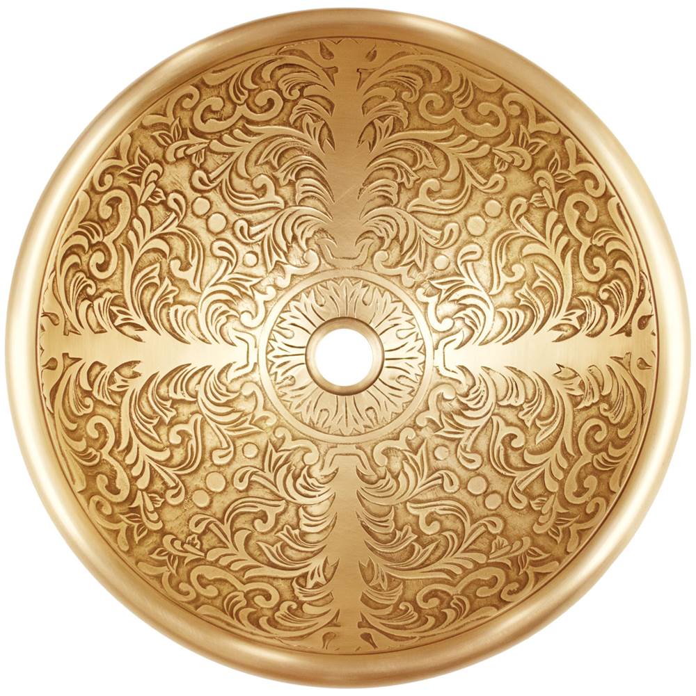 Linkasink - Large Round Brocade - Vintage Brass