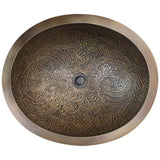 Linkasink - Oval Botanical - Antique Bronze
