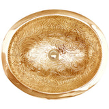 Linkasink - Oval Botanical - Polished Unlacquered Brass