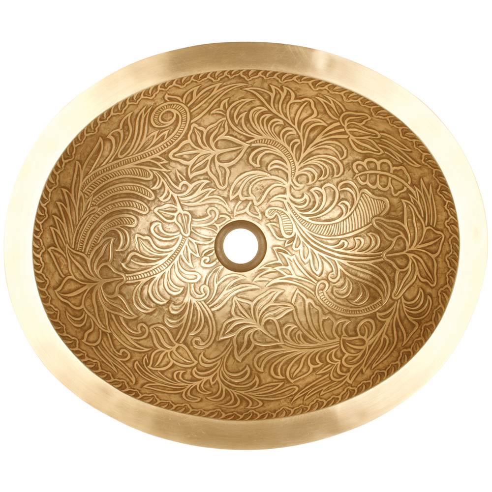 Linkasink - Oval Botanical - Vintage Brass