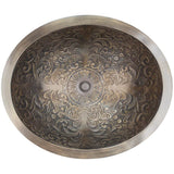 Linkasink - Oval Brocade - Antique Bronze