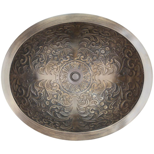Linkasink - Oval Brocade - Antique Bronze