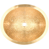 Linkasink - Oval Brocade - Satin Unlacquered Brass