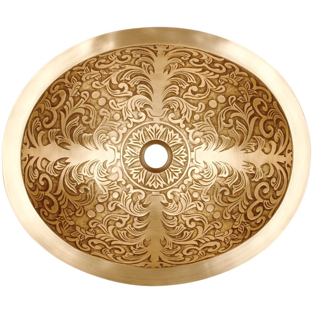 Linkasink - Oval Brocade - Vintage Brass