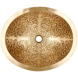 Linkasink - Oval Brocade - Vintage Brass