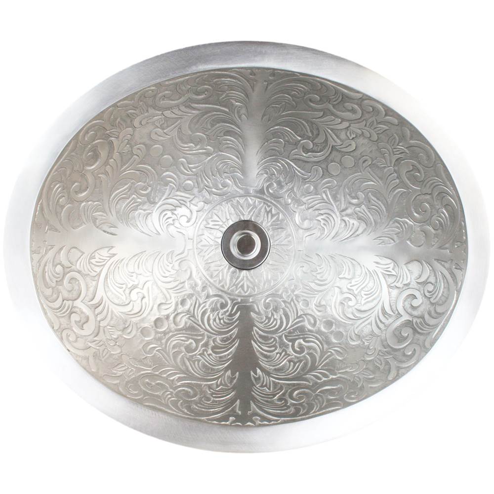 Linkasink - Oval Brocade - White Bronze