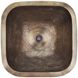 Linkasink - Square Botanical - Antique Bronze