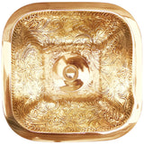 Linkasink - Square Botanical - Polished Unlacquered Brass