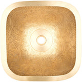 Linkasink - Square Botanical - Satin Unlacquered Brass