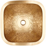 Linkasink - Square Botanical - Vintage Brass