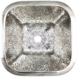 Linkasink - Square Brocade - Polished White Bronze