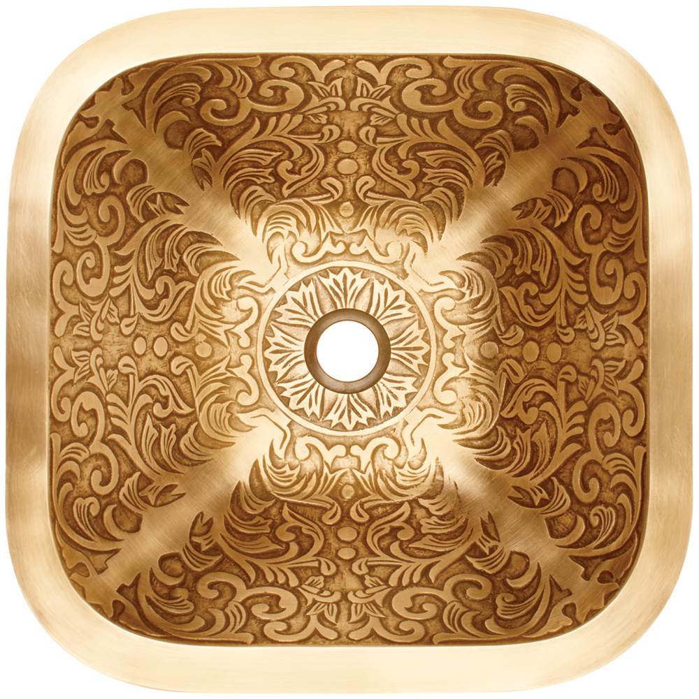 Linkasink - Square Brocade - Vintage Brass