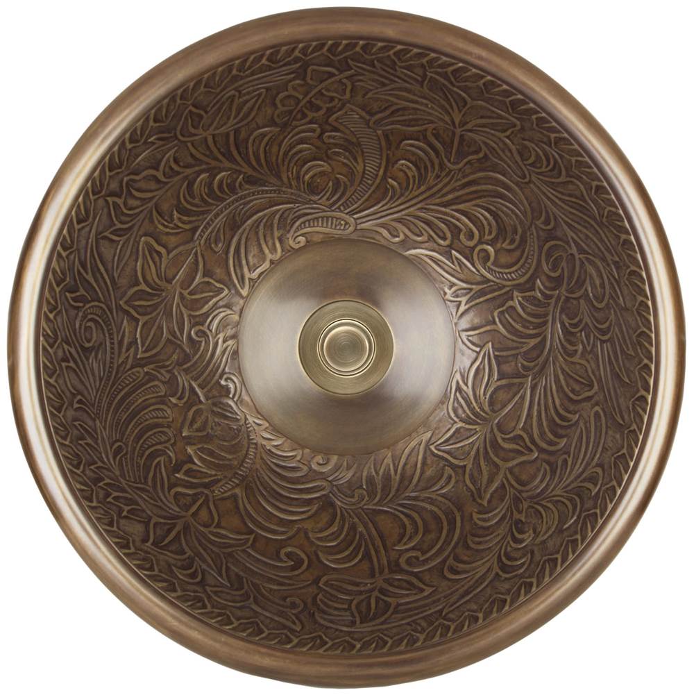 Linkasink - Small Round Botanical - Antique Bronze