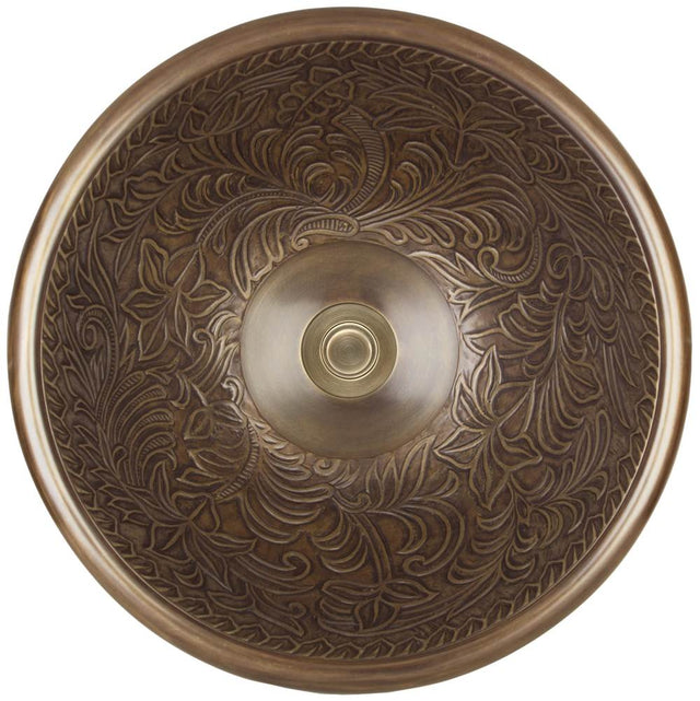 Linkasink - Small Round Botanical - Antique Bronze