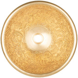 Linkasink - Small Round Botanical - Satin Unlacquered Brass