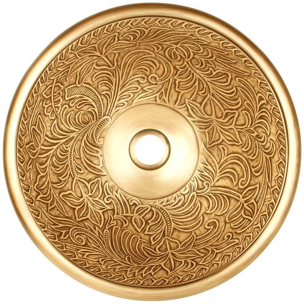 Linkasink - Small Round Botanical - Vintage Brass