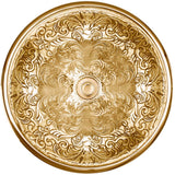 Linkasink - Small Round Brocade - Polished Unlacquered Brass