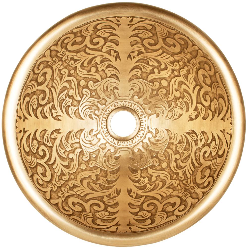 Linkasink - Small Round Brocade - Vintage Brass