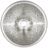 Linkasink - Small Round Brocade - White Bronze