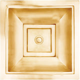 Linkasink - Tiffany Square - Satin Unlacquered Brass