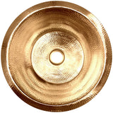 Linkasink - Small Flat Round Builder's Series Hammered Metal