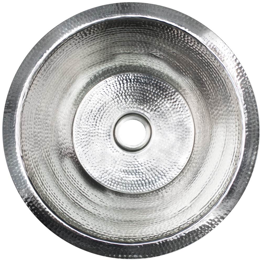 Linkasink - Small Flat Round Builder's Series Hammered Metal