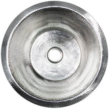 Linkasink - Small Flat Round Builder's Series Hammered Metal