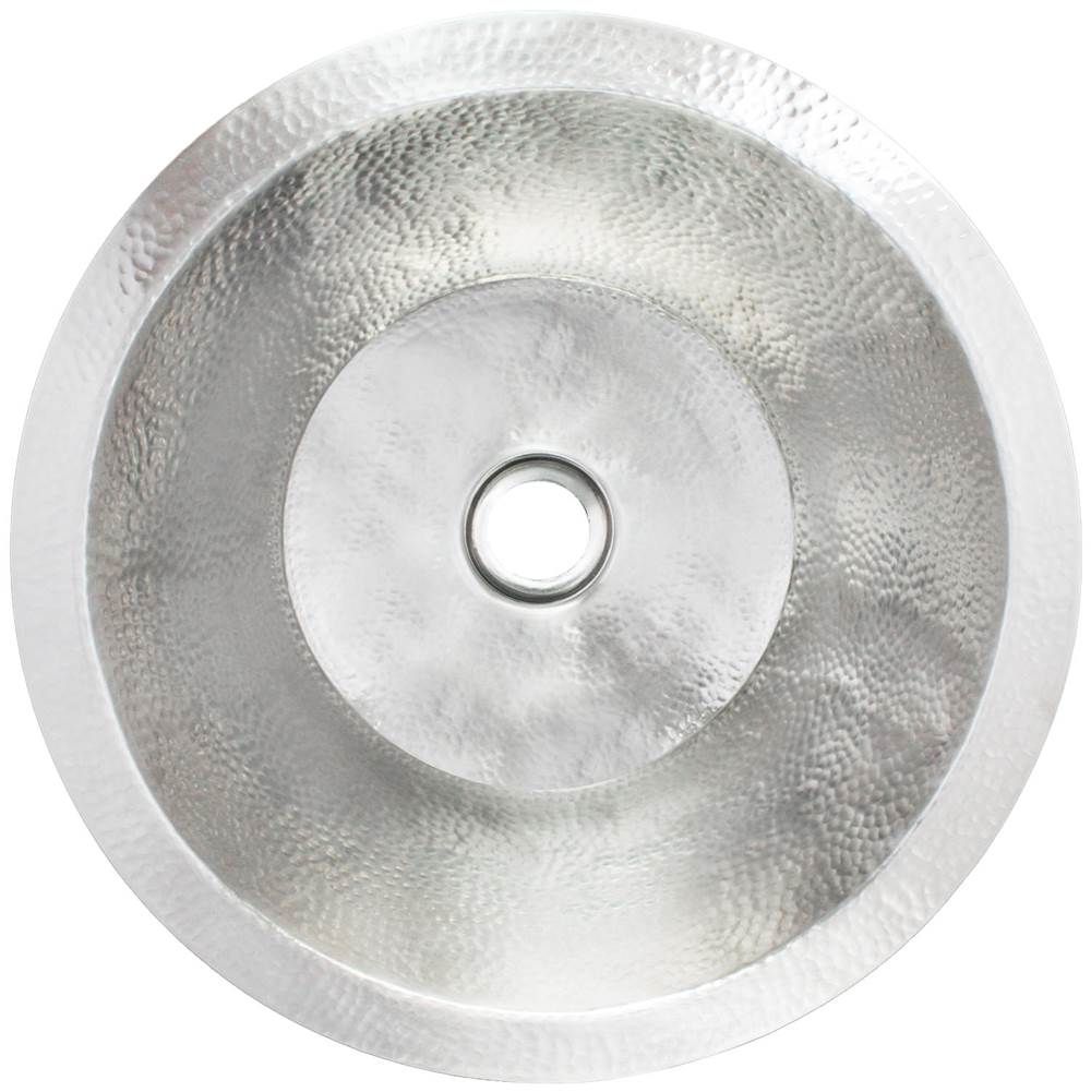 Linkasink - Small Flat Round Builder's Series Hammered Metal
