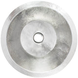 Linkasink - Small Flat Round Builder's Series Hammered Metal