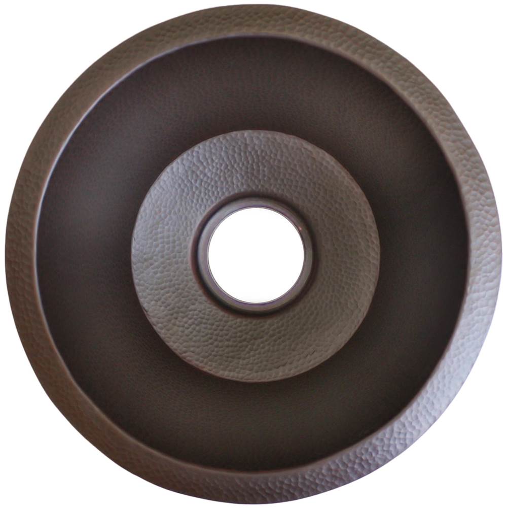 Linkasink - Small Flat Round Builder's Series Hammered Metal