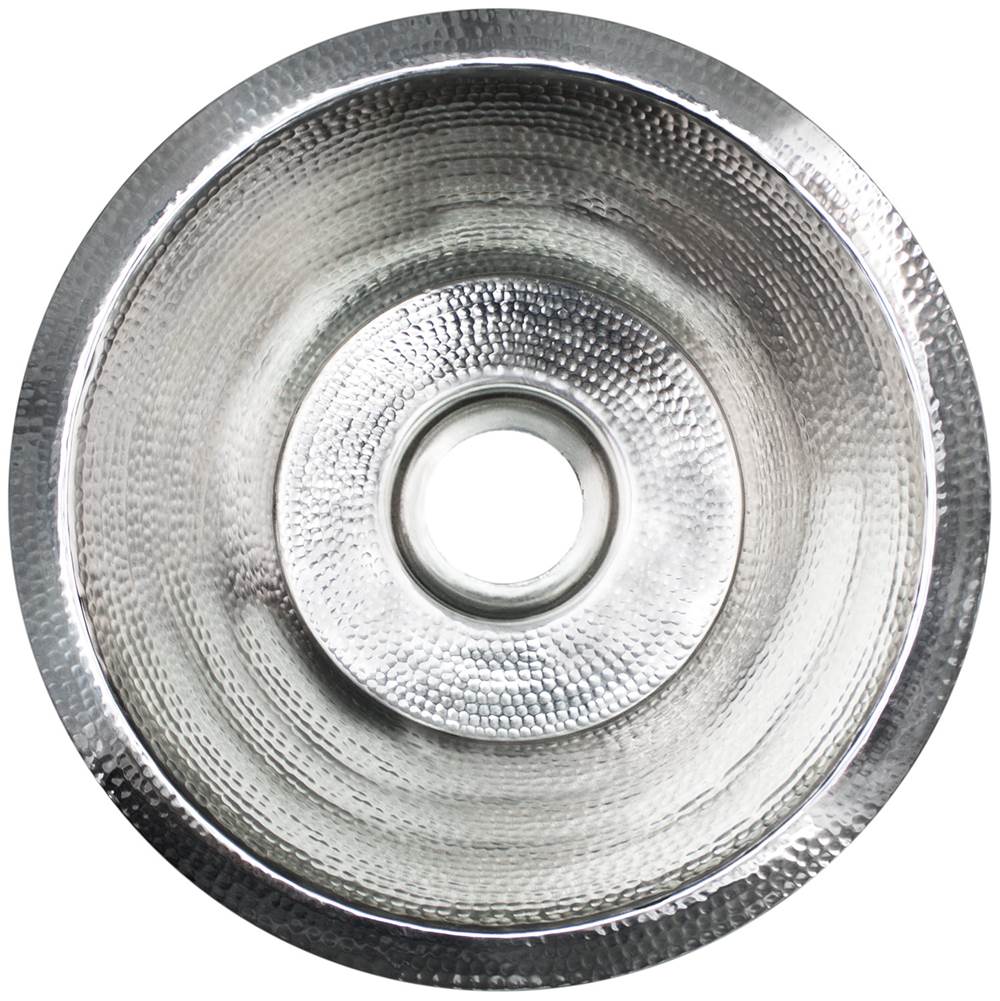 Linkasink - Small Flat Round Builder's Series Hammered Metal