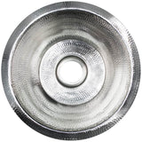 Linkasink - Small Flat Round Builder's Series Hammered Metal