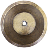 Linkasink - Small Flat Round Builder's Series Hammered Metal