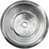 Linkasink - Small Flat Round Builder's Series Hammered Metal
