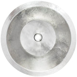 Linkasink - Small Flat Round Builder's Series Hammered Metal