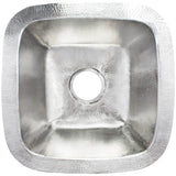 Linkasink - Square w/ 3.5'' Drain Builder's Series Hammered Metal 1.5'' Drain Opening