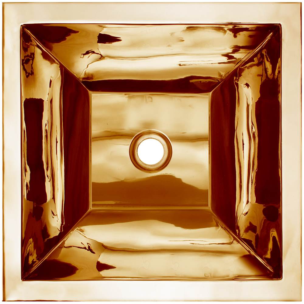 Linkasink - Coco Square Builder's Series Smooth Metal - Polished Unclacqured Brass