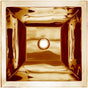 Linkasink - Coco Square Builder's Series Smooth Metal - Polished Unclacqured Brass