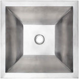 Linkasink - Coco Square Builder's Series Smooth Metal - Satin Stainless Steel