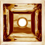 Linkasink - Coco Square Builder's Series Smooth Metal - Polished Unclacqured Brass