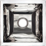 Linkasink - Coco Square Builder's Series Smooth Metal - Polished Stainless Steel